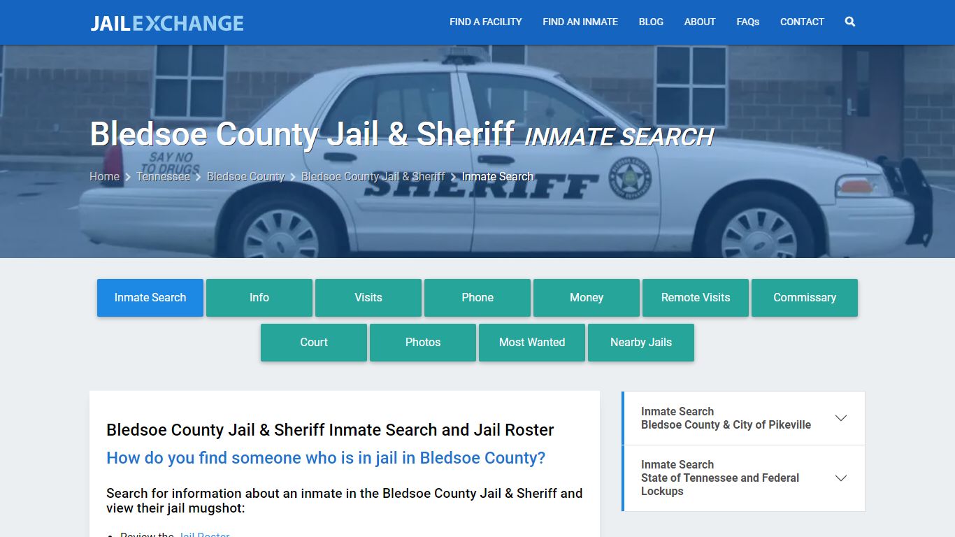 Bledsoe County Jail & Sheriff Inmate Search - Jail Exchange