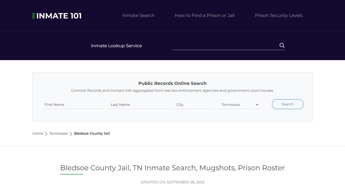 Bledsoe County Jail, TN Inmate Search, Mugshots, Prison Roster